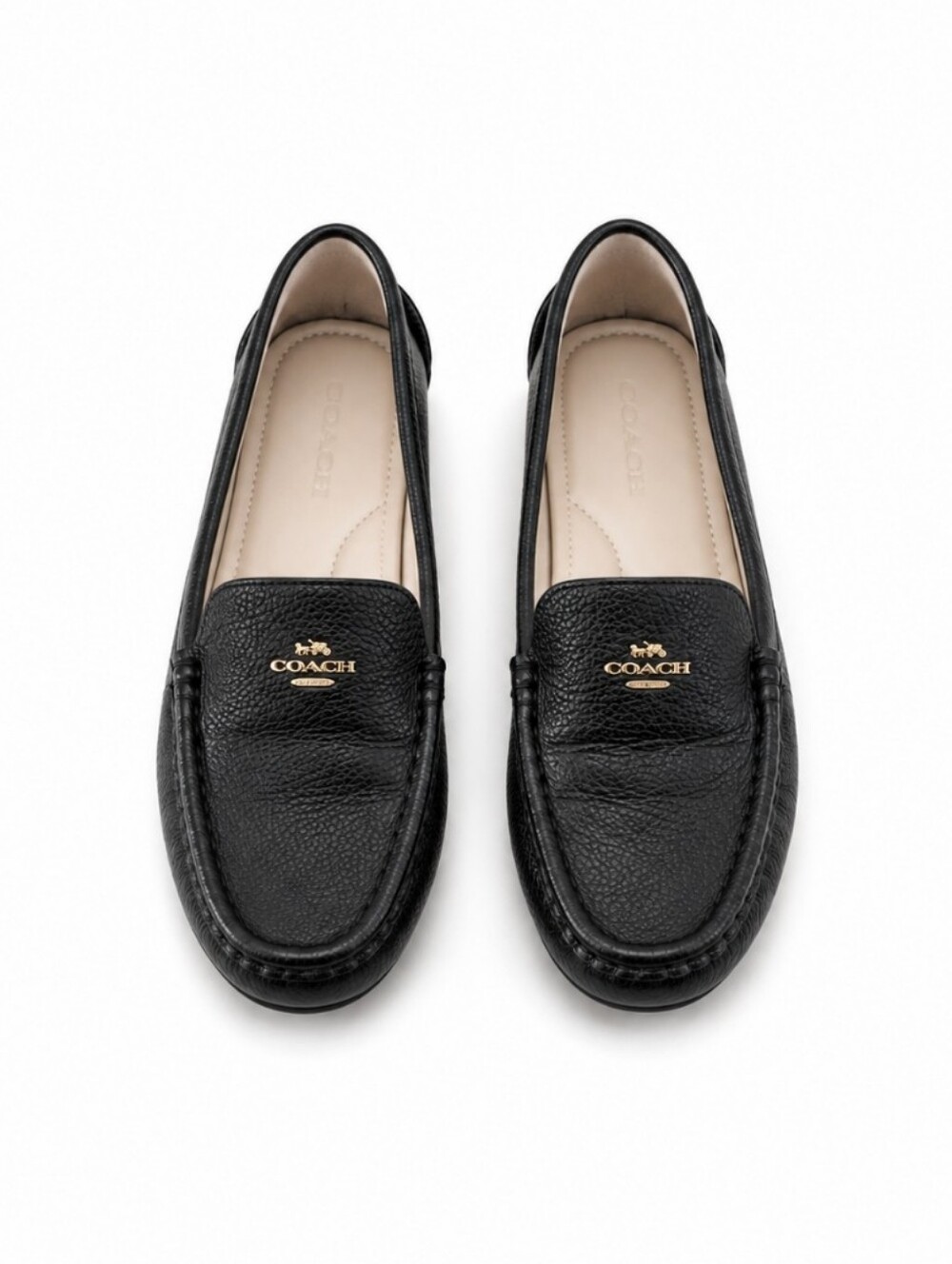COACH LEATHER MARLEY DRIVER LOAFERS